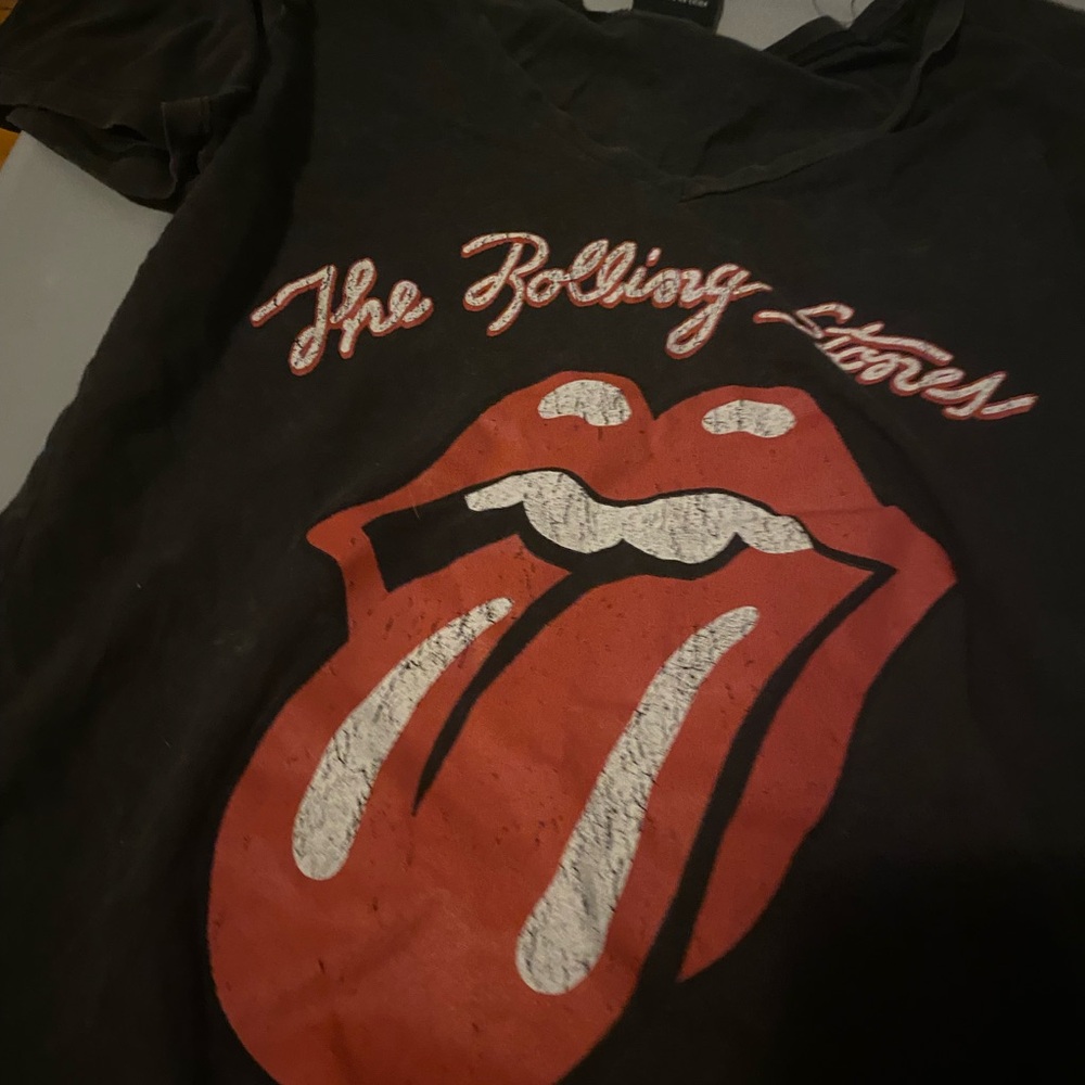 Bravado Black and Red Rolling Stones Tee